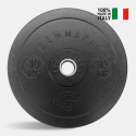 2 x dischi 10 kg olimpionici bilanciere cross training gomma Bumper HD Italy Vendita