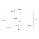 Set tavolo quadrato apribile 70x70cm acciaio 2 sedie esterni Mores 