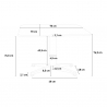 Set tavolo quadrato apribile 70x70cm acciaio 2 sedie esterni Mores 