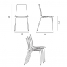 Set tavolo quadrato apribile 70x70cm acciaio 2 sedie esterni Mores 
