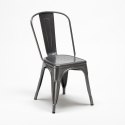 set 2 sedie Lix stile industriale tavolo quadrato acciaio 70x70cm caelum Scelta