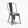 set 2 sedie Lix stile industriale tavolo quadrato acciaio 70x70cm caelum Scelta
