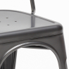 set 2 sedie acciaio design industriale tavolo rotondo 70cm factotum Modello
