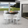 Tavolino quadrato 90x90cm con base centrale per bar bistrot Horeca Misure