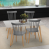Set tavolo da pranzo bianco 120x80cm 4 sedie design cucina ristorante Bounty 