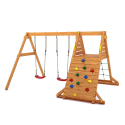 Altalena doppia arrampicata parco giochi da giardino bambini in legno Spider King Offerta