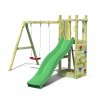 Parco giochi da giardino bambini scivolo doppia altalena arrampicata Funny-3 DS Offerta