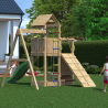 Parco giochi da giardino in legno bambini scivolo altalena arrampicata Activer Sconti