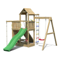 Parco giochi da giardino in legno bambini scivolo altalena arrampicata Activer Offerta