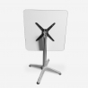 set 2 sedie Lix stile industriale tavolo quadrato acciaio 70x70cm caelum Sconti