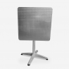 set 2 sedie Lix stile industriale tavolo quadrato acciaio 70x70cm caelum Saldi