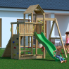 Parco giochi da giardino in legno bambini scivolo altalena Activer Promozione