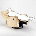 Poltrona Relax Reclinabile Dondolo Poggiapiedi Rotazione 360 Sissi Modello