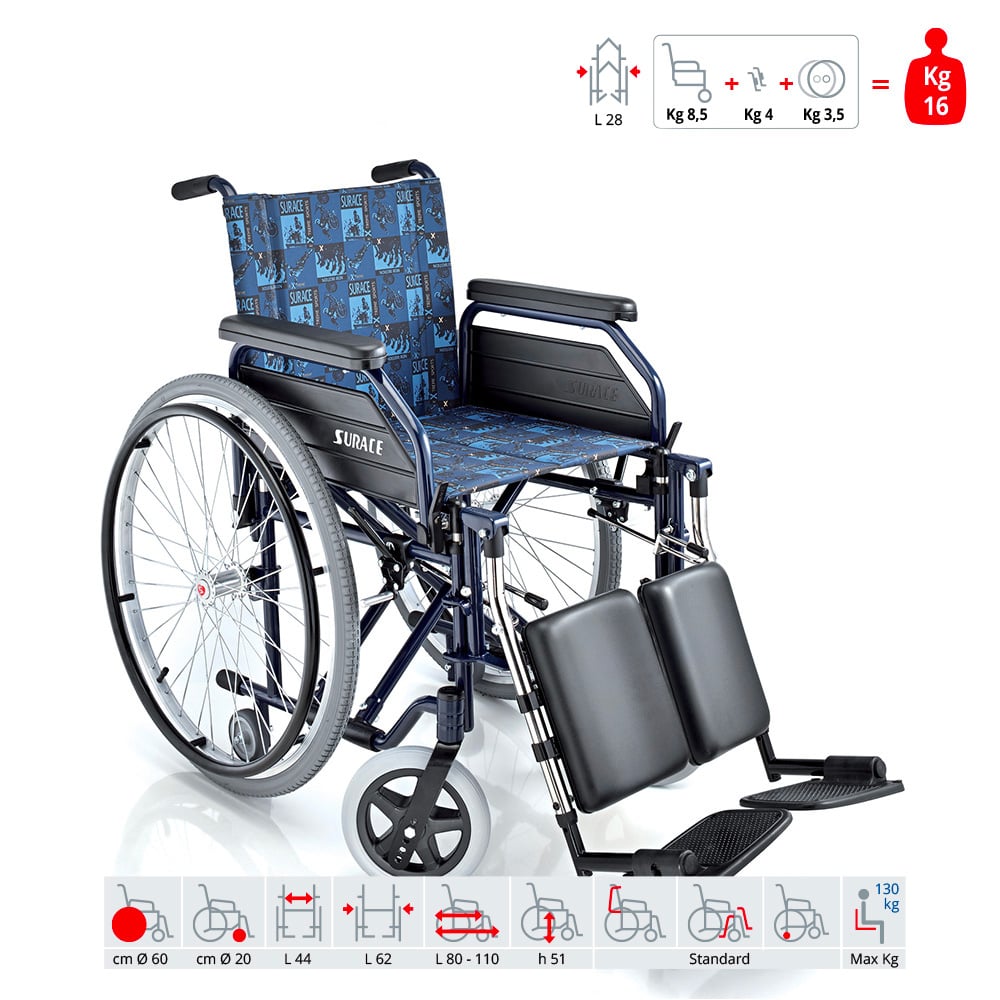 sedie a rotelle carrozzina disabili anziani S14 SURACE