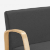 Divano divanetto legno e tessuto per salotto sale d'aspetto e studio design Esbjerg 