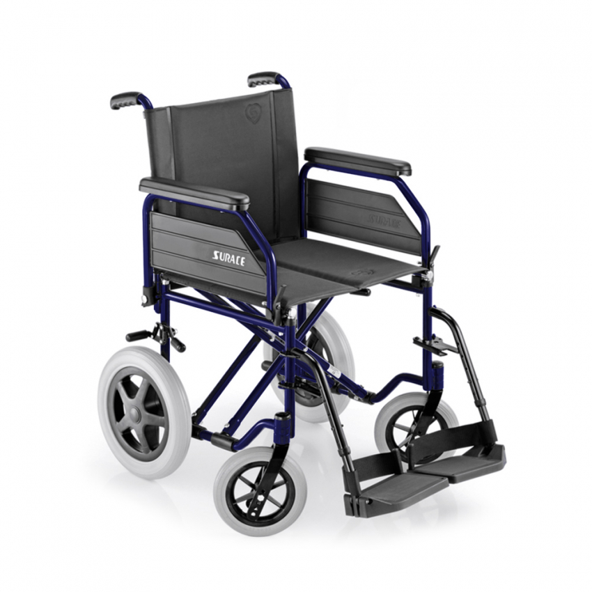  salute e benessere - Carrozzina pieghevole - sedia a rotelle -  con ruote estraibili