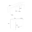 Consolle ingresso tavolo allungabile 90x47-299cm legno sala da pranzo Allin Noix Scelta