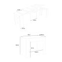 Consolle allungabile 90x42-302cm tavolo cucina sala pranzo bianco Emy Catalogo