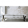 Consolle allungabile design moderno bianco 90x40-300cm cm tavolo da pranzo Diago Sconti
