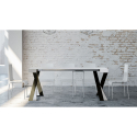 Consolle allungabile design moderno bianco 90x40-300cm cm tavolo da pranzo Diago Saldi