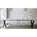 Consolle design moderno allungabile 90x40-300cm tavolo da pranzo Diago Oak Sconti