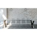 Consolle tavolo da pranzo allungabile 90x40-300cm design marmo Diago Marble Sconti