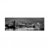 Stampa quadro paesaggio urbano tela in cotone plastificata 120x40cm Black NYC
