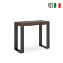 Consolle tavolo allungabile 90x40-300cm design legno metallo Tecno Noix Offerta