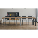 Consolle tavolo allungabile 90x40-300cm design legno metallo Tecno Noix Sconti