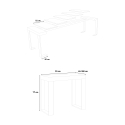 Consolle tavolo allungabile 90x40-300cm design legno metallo Tecno Noix Catalogo