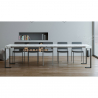 Consolle allungabile 90x40-300cm tavolo design moderno marmo Tecno Marble Sconti