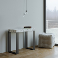 Consolle allungabile 90x40-300cm tavolo design moderno marmo Tecno Marble Promozione