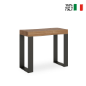 Consolle ingresso tavolo allungabile 90x40-300cm legno metallo Tecno Fir Offerta
