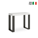 Consolle allungabile 90x40-300cm tavolo da pranzo design bianco metallo Tecno Offerta