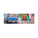 Stampa colori brillanti quadro tela plastificata città automobile 120x40cm Cuba Vendita