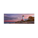 Stampa mare tramonto tela plastificata colori brillanti 120x40cm Lighthouse Vendita