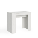 Consolle tavolo da pranzo allungabile 90x48-204cm legno bianco Basic Small Offerta