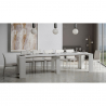 Consolle tavolo da pranzo design allungabile 90x42-302cm legno bianco Modem Sconti