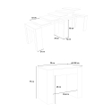Consolle tavolo da pranzo design allungabile 90x42-302cm legno bianco Modem Catalogo