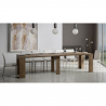 Consolle legno allungabile 90x42-302cm tavolo sala da pranzo Modem Noix Sconti