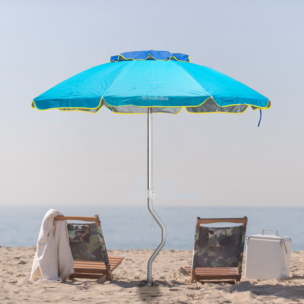 Ombrellone Mare Spiaggia GiraFacile 200 cm Protezione UV Alluminio AFRODITE