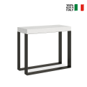 Consolle design bianco moderno allungabile 90x40-300cm tavolo da pranzo Elettra Vendita