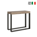 Consolle allungabile 90x40-300cm tavolo da pranzo legno moderno Elettra Oak Vendita