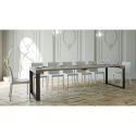 Consolle allungabile 90x40-300cm tavolo da pranzo legno moderno Elettra Oak Sconti