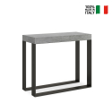 Consolle tavolo allungabile 90x40-300cm grigio moderno Elettra Concrete Vendita