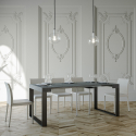 Consolle tavolo allungabile 90x40-300cm grigio moderno Elettra Concrete Saldi