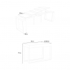 Consolle tavolo allungabile 90x40-300cm grigio moderno Elettra Concrete Catalogo
