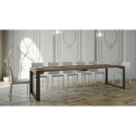 Consolle allungabile 90x40-300cm tavolo da pranzo legno moderno Elettra Noix Sconti