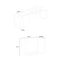Consolle allungabile 90x40-300cm tavolo da pranzo legno moderno Elettra Noix Catalogo