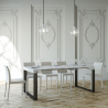 Consolle ingresso marmo allungabile 90x40-300cm tavolo da pranzo Elettra Marble Saldi
